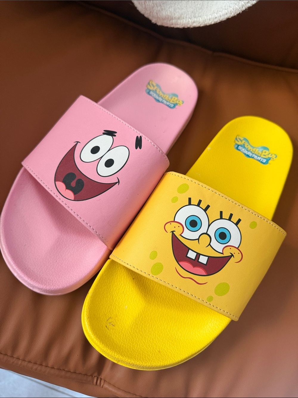 SpongeBob Squarepants  Slide Sandals - Yellow & Pink Character Pair